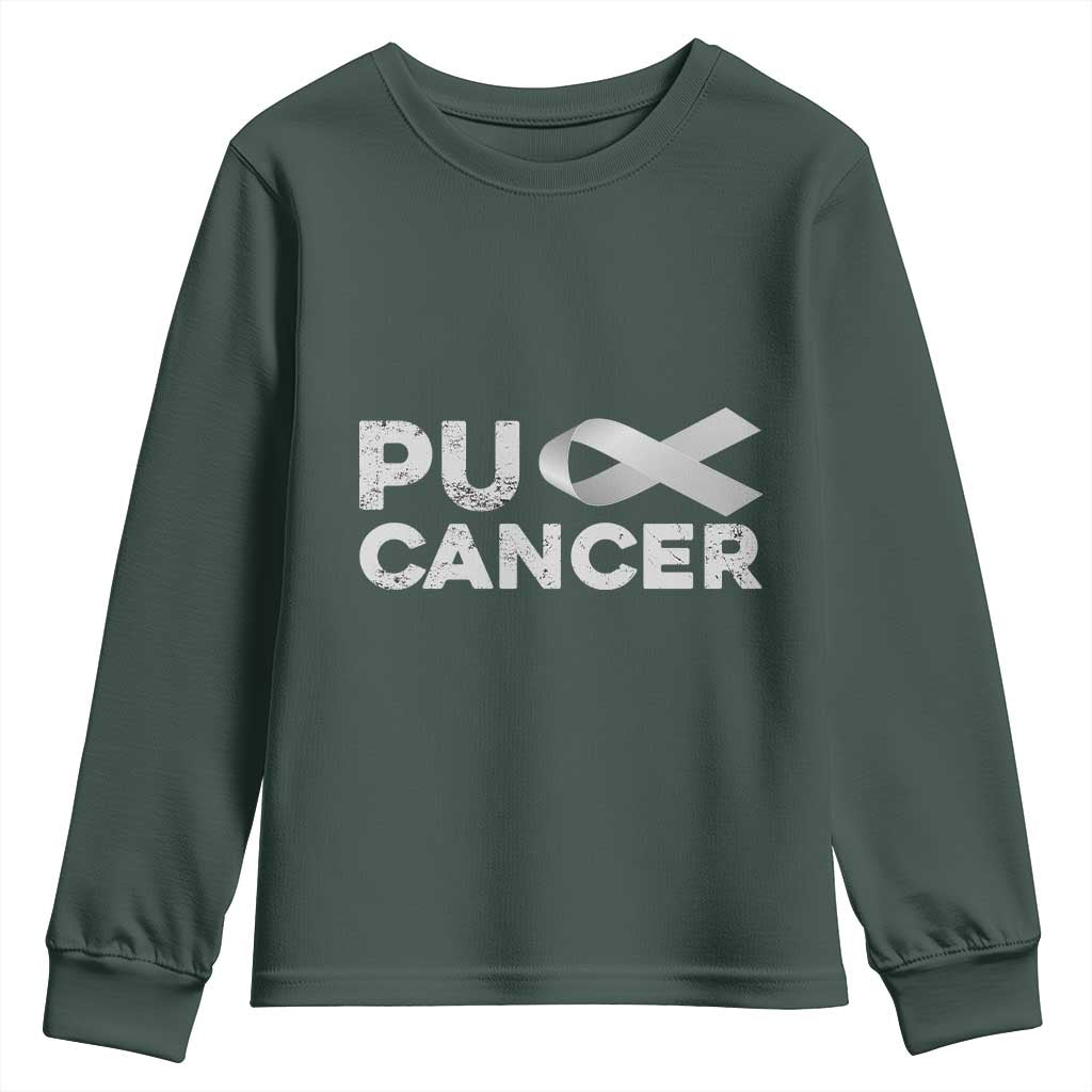 Parkinson's Support Youth Sweatshirt Puck Farkinsons Parkinson's Silver Gray Ribbon