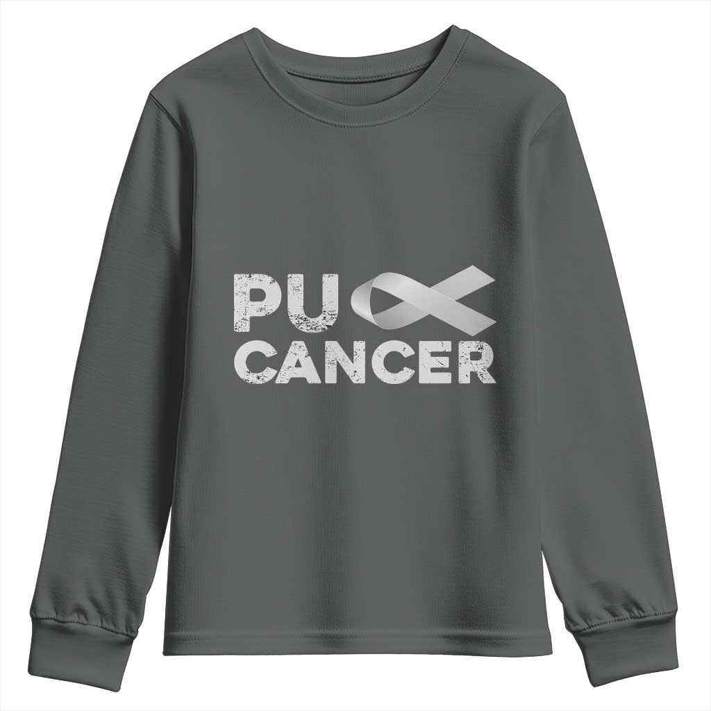 Parkinson's Support Youth Sweatshirt Puck Farkinsons Parkinson's Silver Gray Ribbon