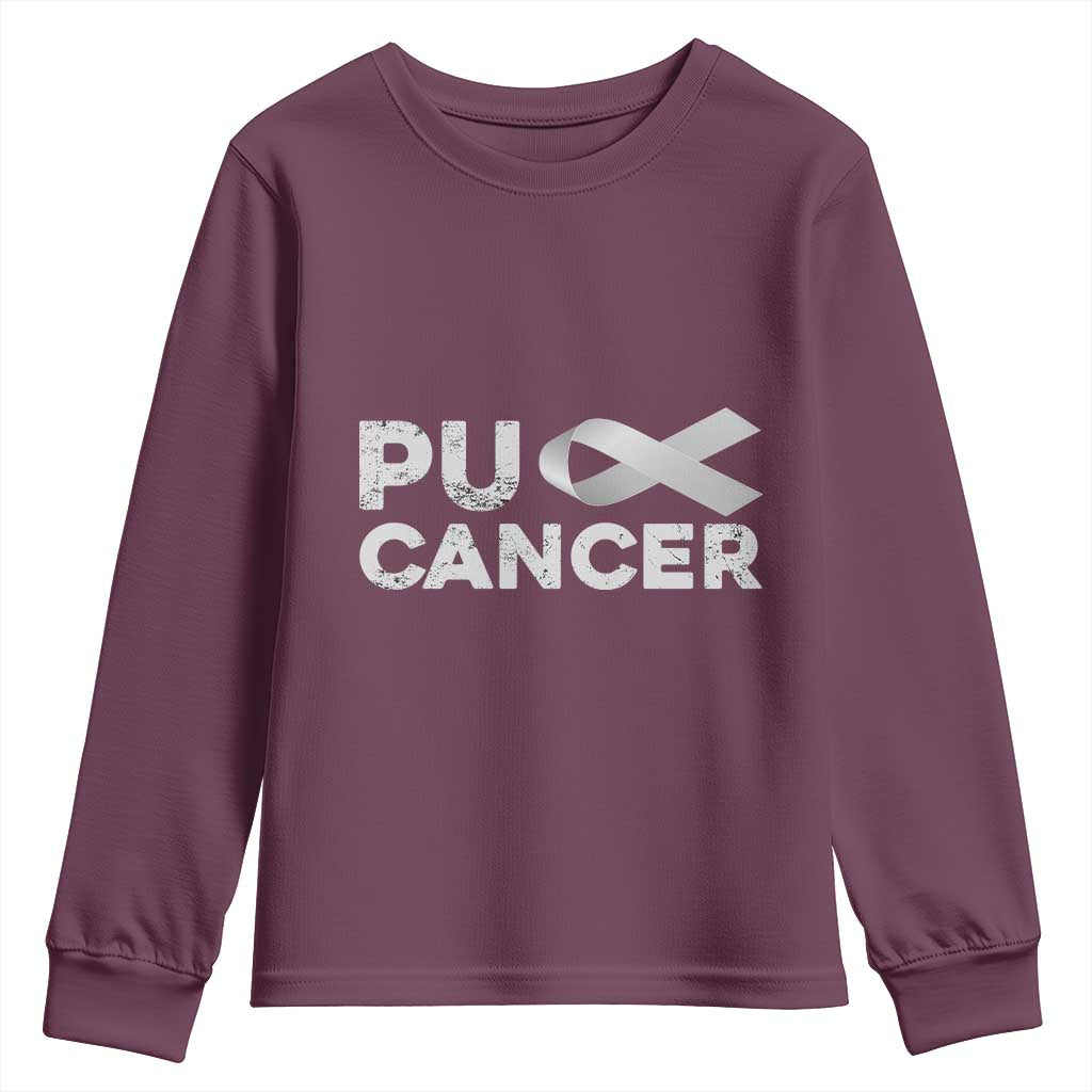 Parkinson's Support Youth Sweatshirt Puck Farkinsons Parkinson's Silver Gray Ribbon