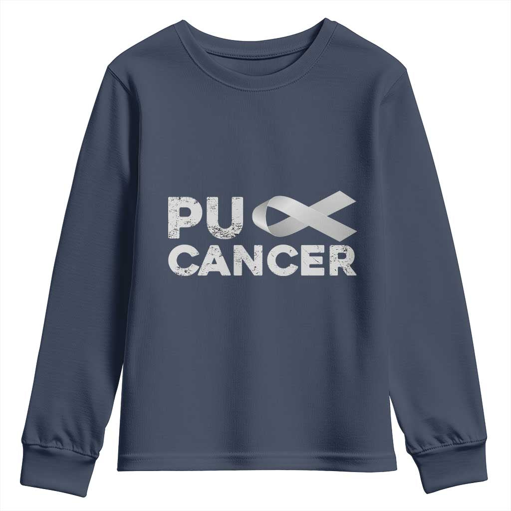 Parkinson's Support Youth Sweatshirt Puck Farkinsons Parkinson's Silver Gray Ribbon