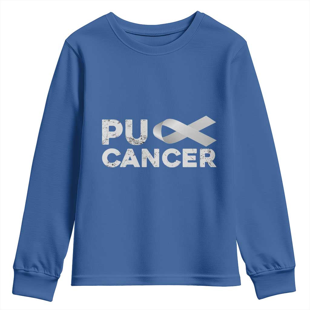 Parkinson's Support Youth Sweatshirt Puck Farkinsons Parkinson's Silver Gray Ribbon