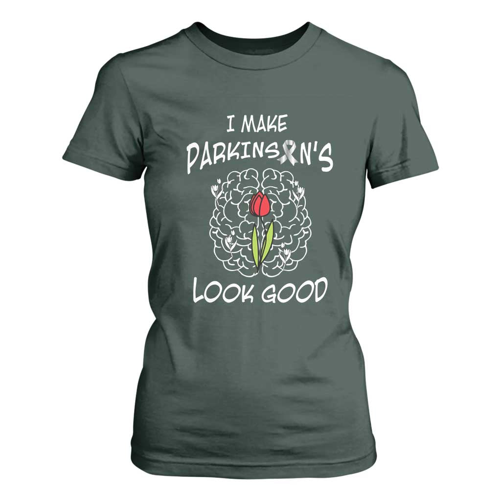 Parkinson's Warrior T Shirt For Women I Make Parkinsons Look Good Tulip