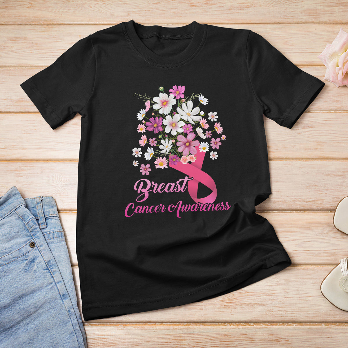 breast-cancer-awareness-t-shirt-pink-ribbon-flower-bouquet-supoprt-women-breast-cancer-warrior