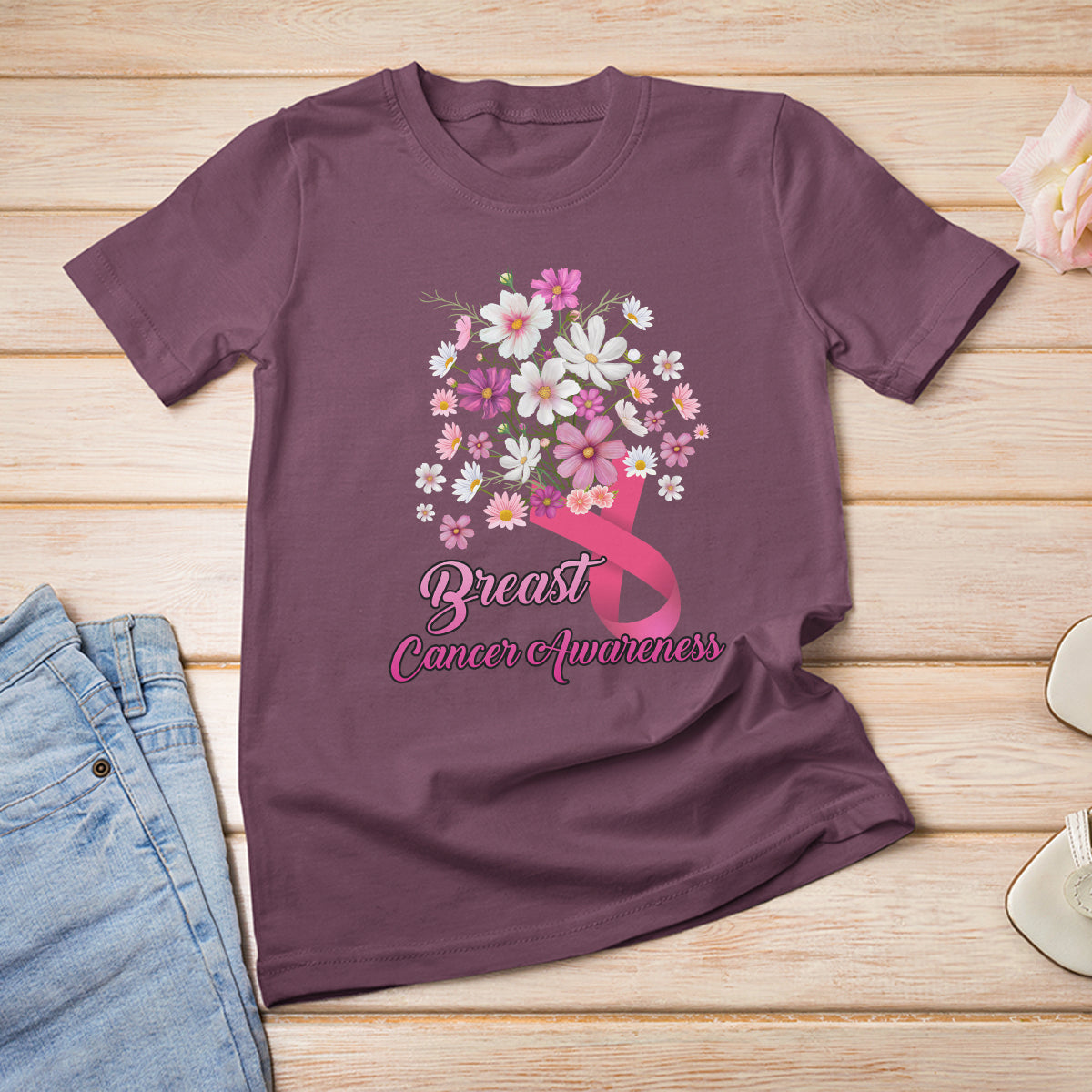 breast-cancer-awareness-t-shirt-pink-ribbon-flower-bouquet-supoprt-women-breast-cancer-warrior