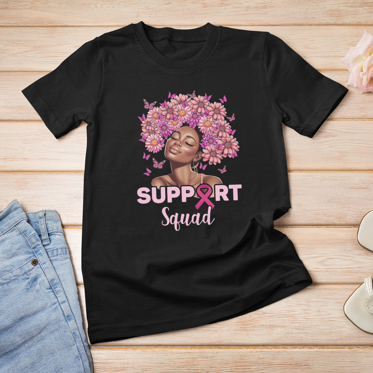 breast-cancer-awareness-t-shirt-support-squad-black-afro-women-pink-ribbon-sunflower