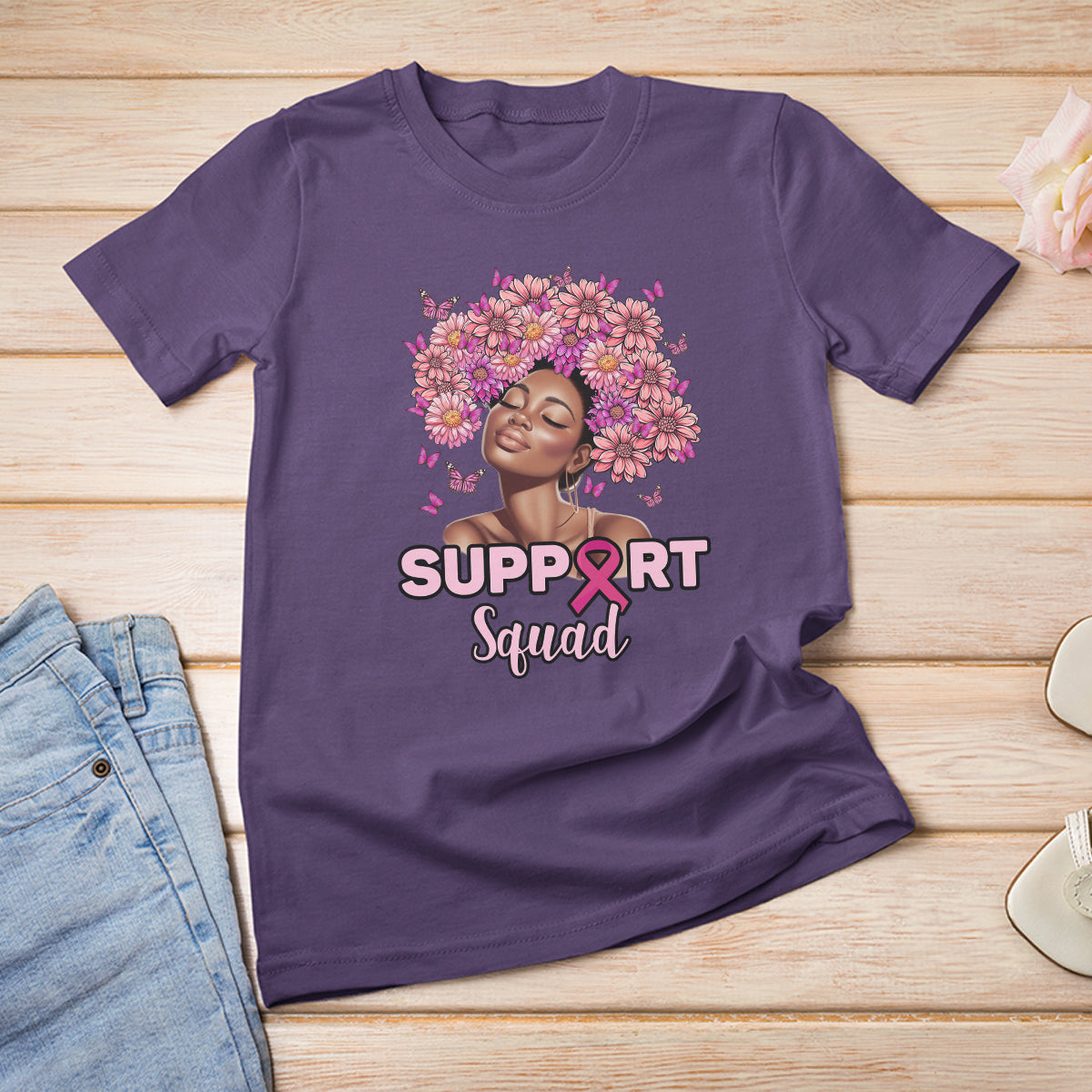 breast-cancer-awareness-t-shirt-support-squad-black-afro-women-pink-ribbon-sunflower