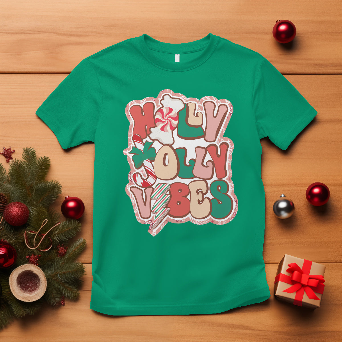 groovy-christmas-t-shirt-holly-jolly-vibes