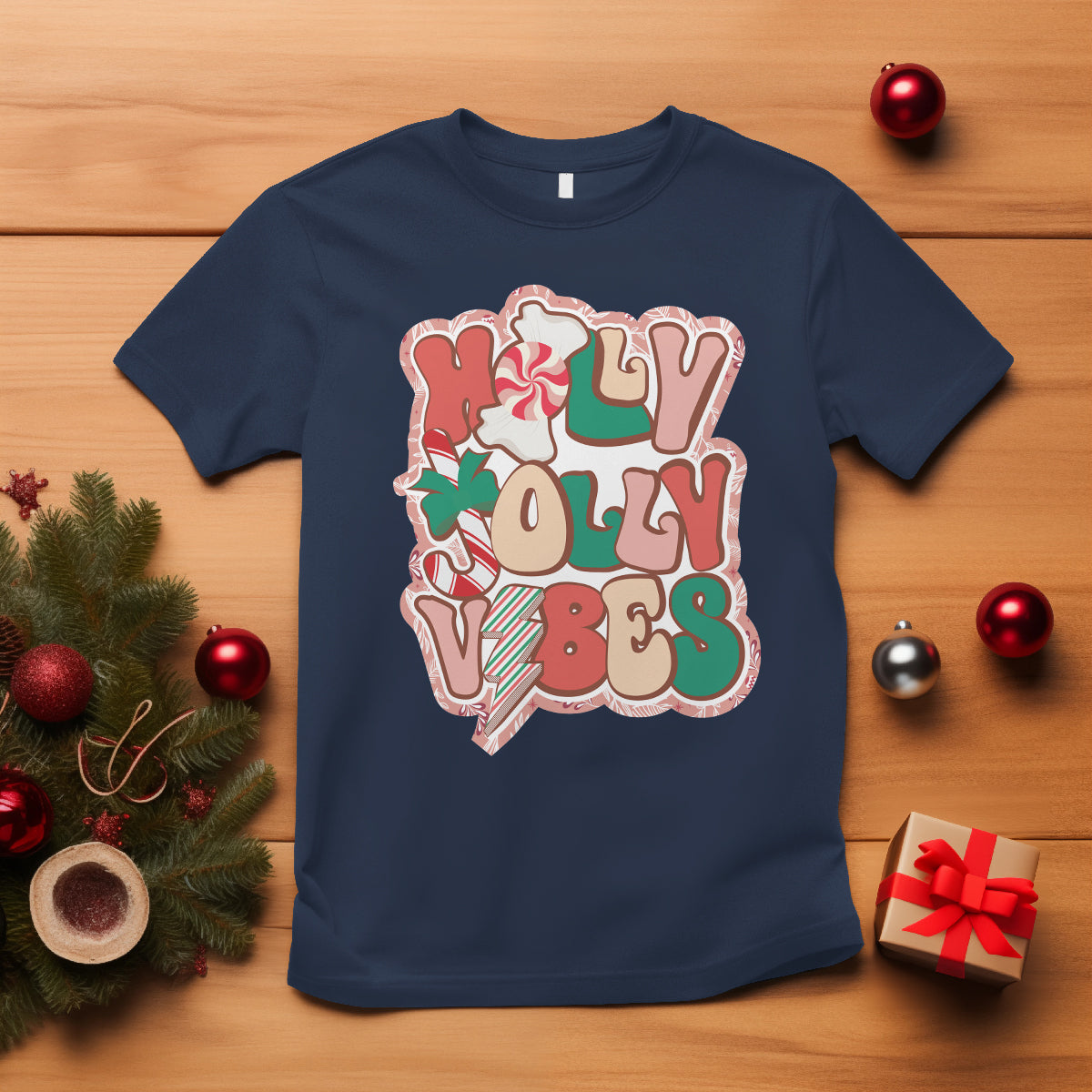 groovy-christmas-t-shirt-holly-jolly-vibes