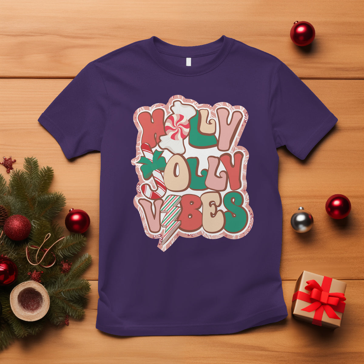 groovy-christmas-t-shirt-holly-jolly-vibes