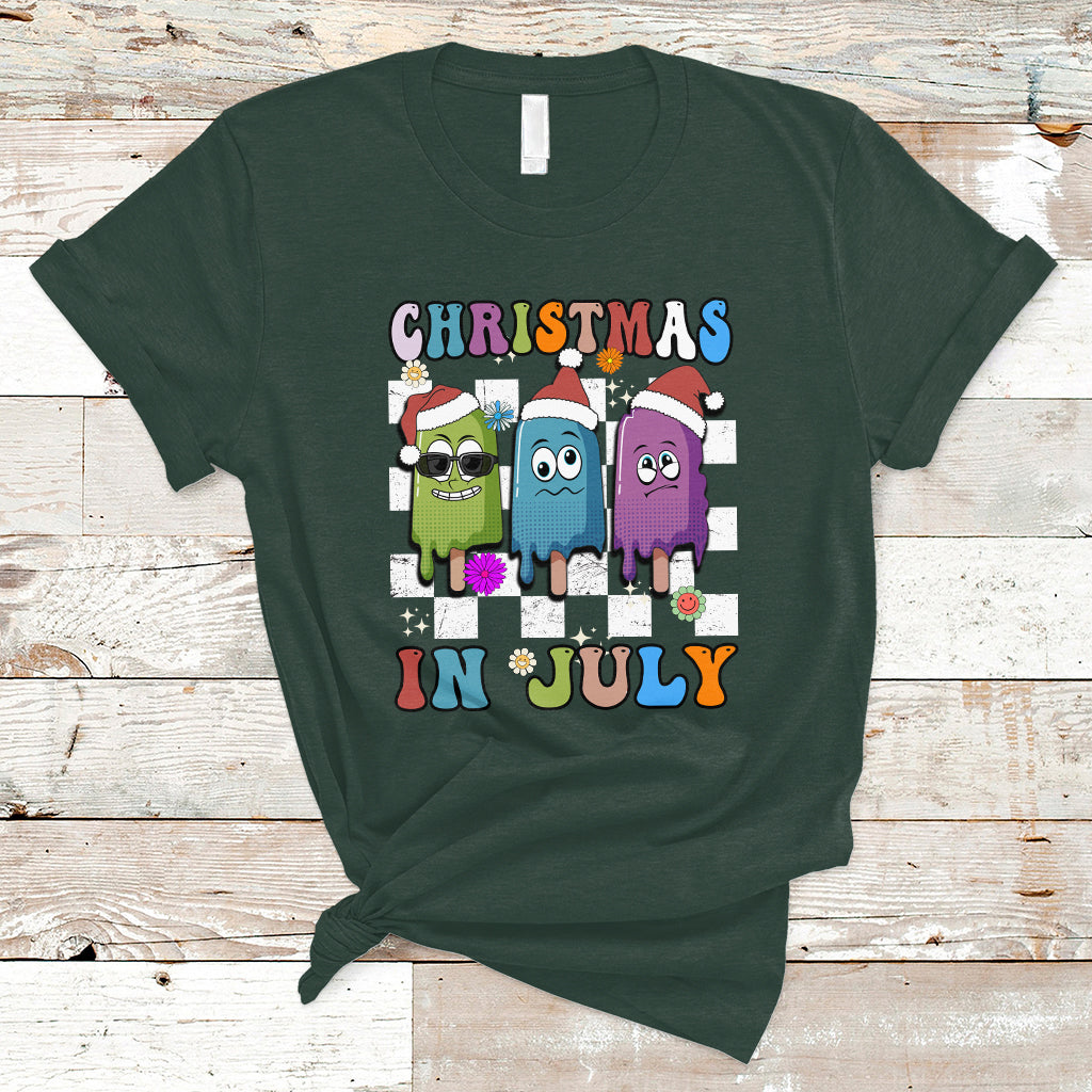christmas-in-july-t-shirt-xmas-in-july-melting-popsicles-stick-summer-vibes-retro