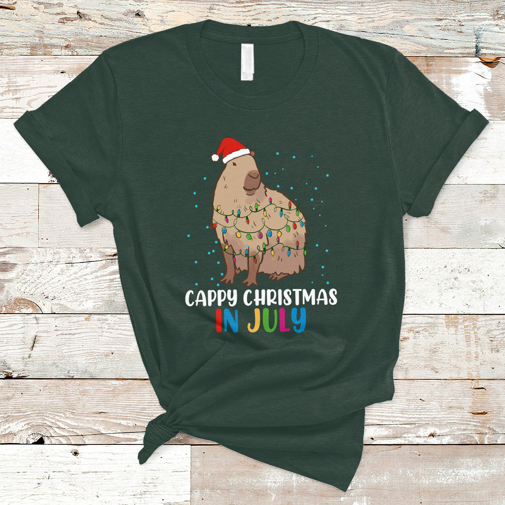 christmas-in-july-t-shirt-christmas-in-july-cute-capybara-cappy-christmas-xmas-lights