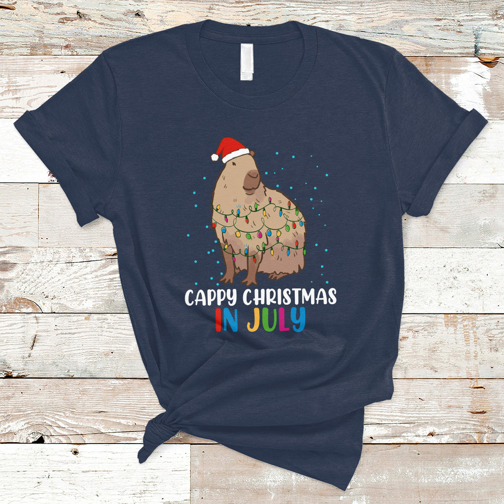 christmas-in-july-t-shirt-christmas-in-july-cute-capybara-cappy-christmas-xmas-lights