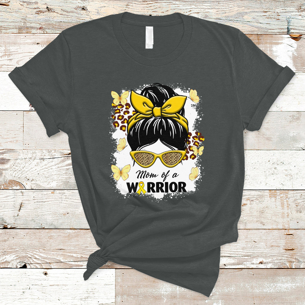 chilhood-cancer-awareness-t-shirt-mom-of-a-warrior-messy-bun-gold-ribbon-support-squad