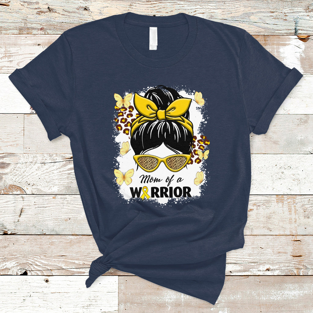 chilhood-cancer-awareness-t-shirt-mom-of-a-warrior-messy-bun-gold-ribbon-support-squad