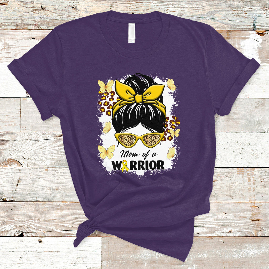 chilhood-cancer-awareness-t-shirt-mom-of-a-warrior-messy-bun-gold-ribbon-support-squad