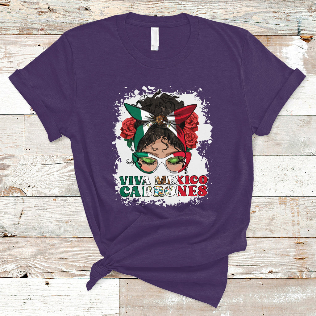 mexican-independence-day-t-shirt-viva-mexico-cabrone-messy-bun-latina-mexican-flag