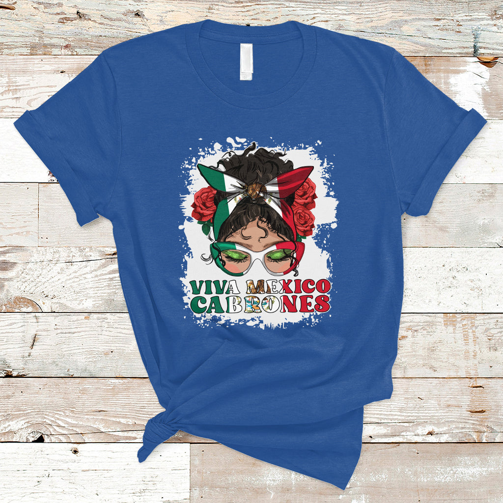 mexican-independence-day-t-shirt-viva-mexico-cabrone-messy-bun-latina-mexican-flag