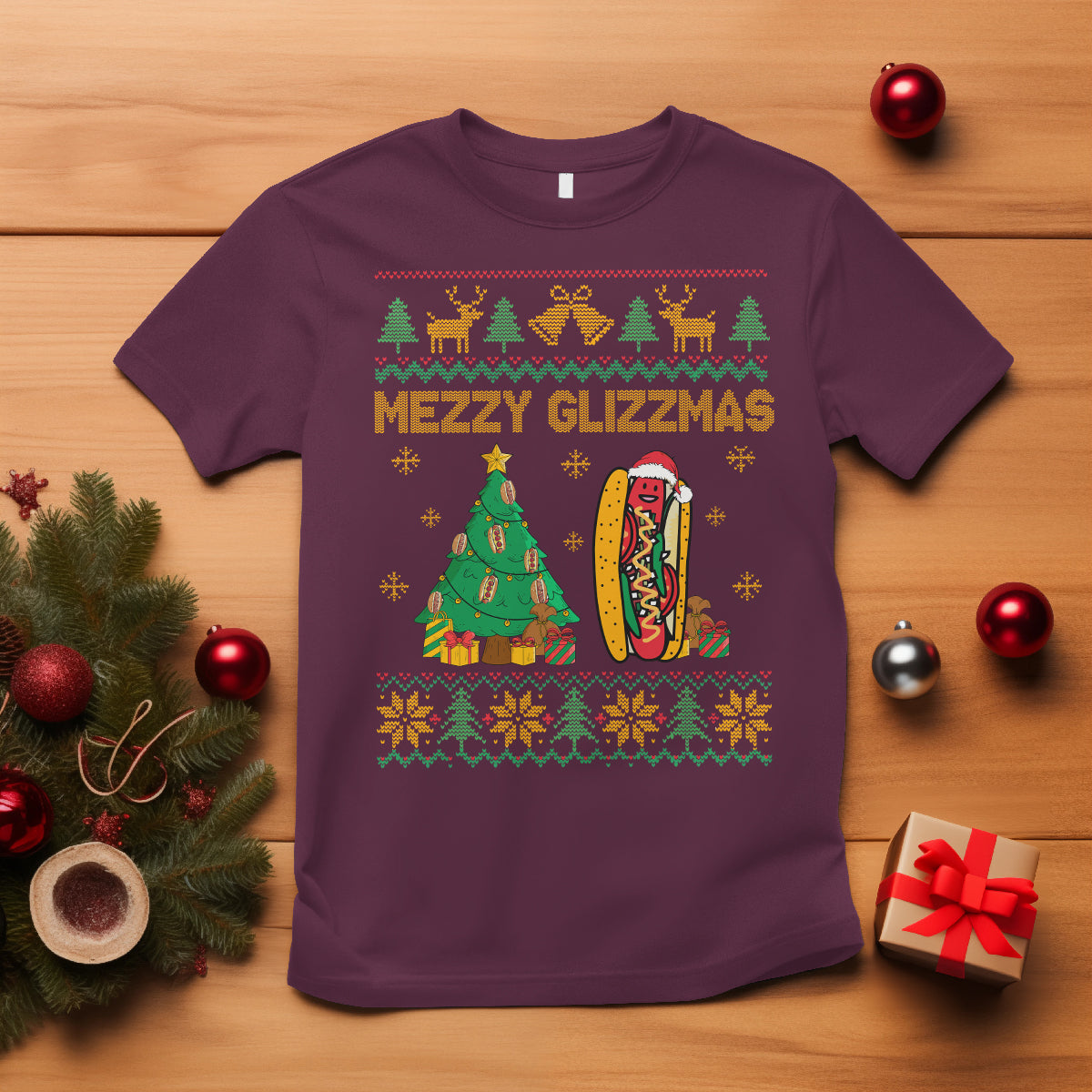 merry-glizzmas-t-shirt-funny-hotdog-xmas-tree-hot-ugly-christmas