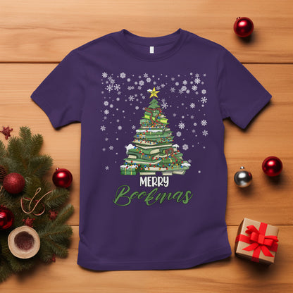 reading-christmas-t-shirt-merry-bookmas-books-pine-xmas-tree-funny