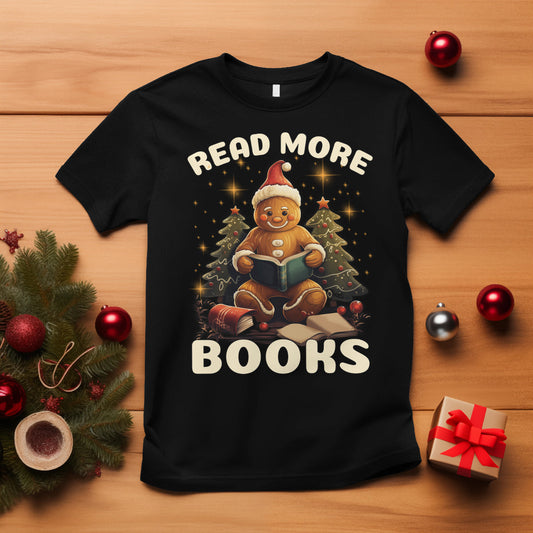 reading-gingerbread-t-shirt-read-more-books-funny-christmas-teacher-student-book-lovers