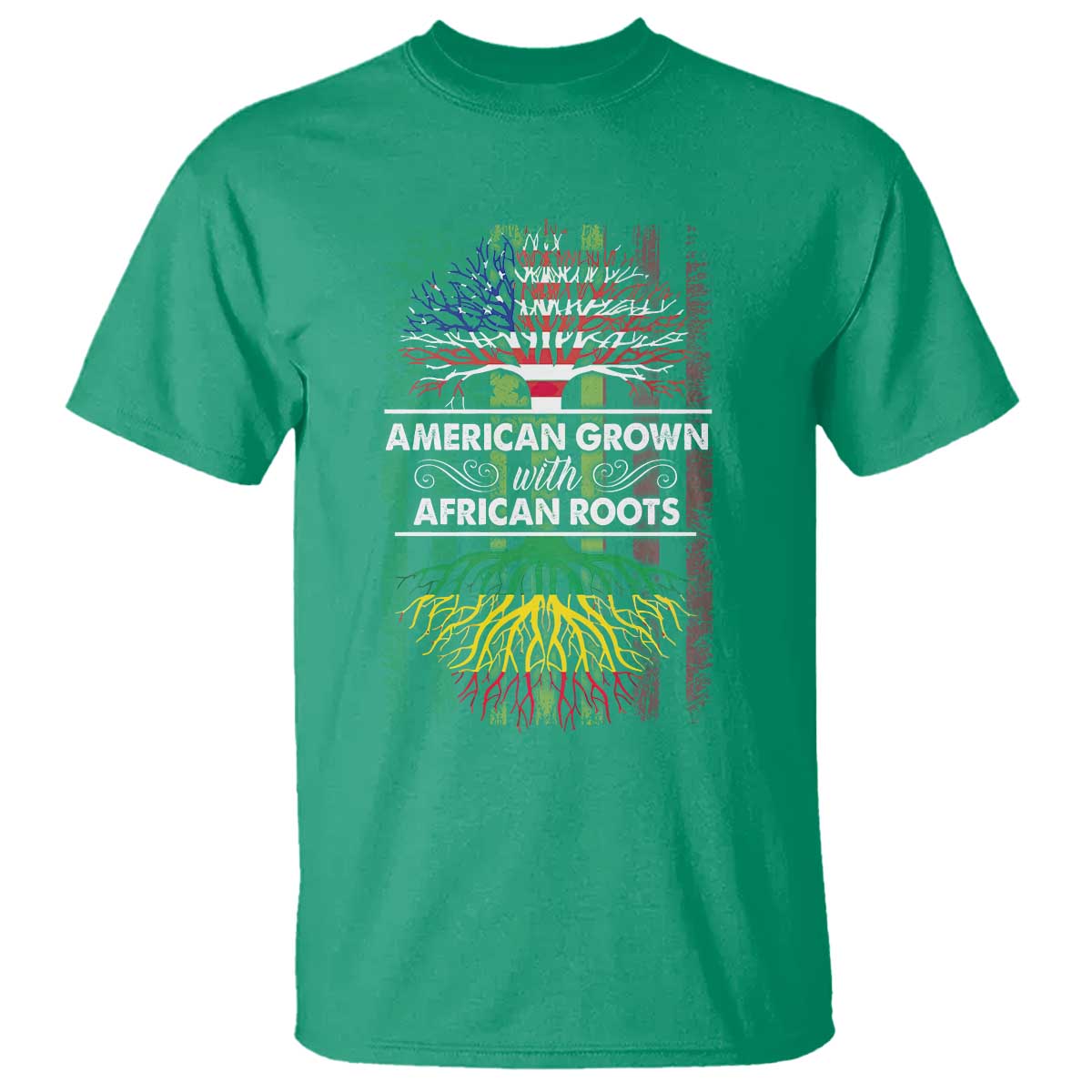 african-american-pride-t-shirt-american-grown-with-african-roots-african-american-flag-tree