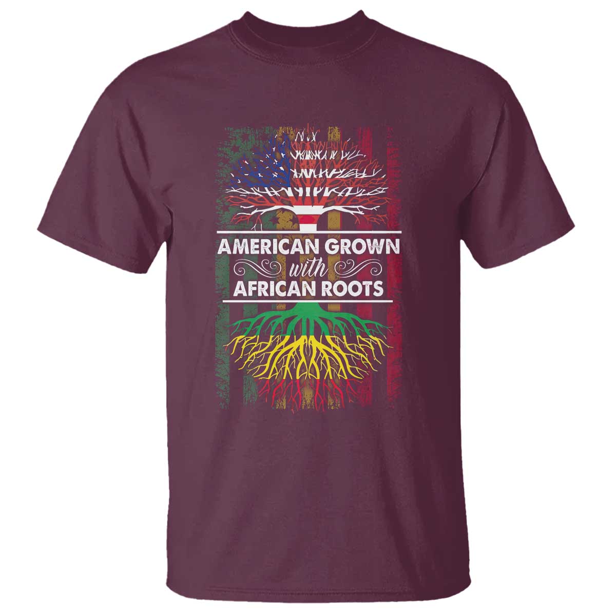 african-american-pride-t-shirt-american-grown-with-african-roots-african-american-flag-tree