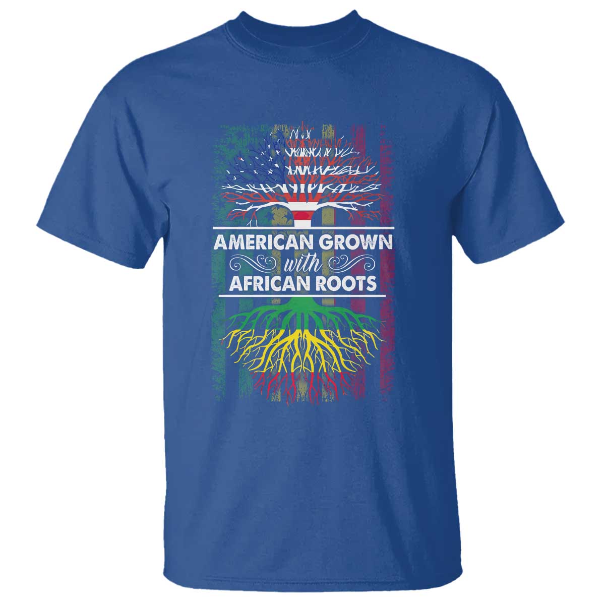 african-american-pride-t-shirt-american-grown-with-african-roots-african-american-flag-tree
