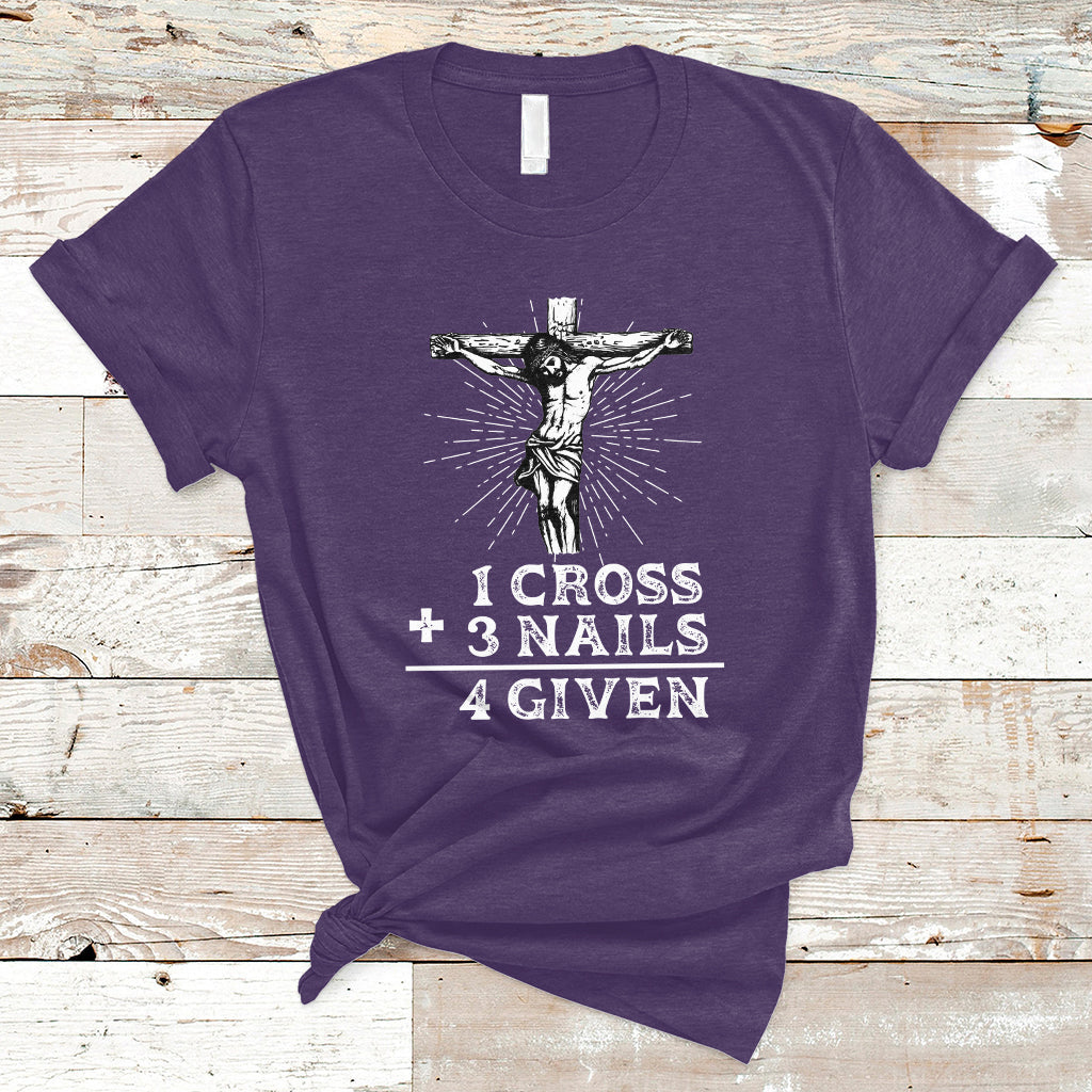 2-cross-3-nails-forgiven-jesus-christian-easter-day-easter-gifts-funny-jesus-shirt-jesus-believer-religious-shirt-t-shirt-ts02