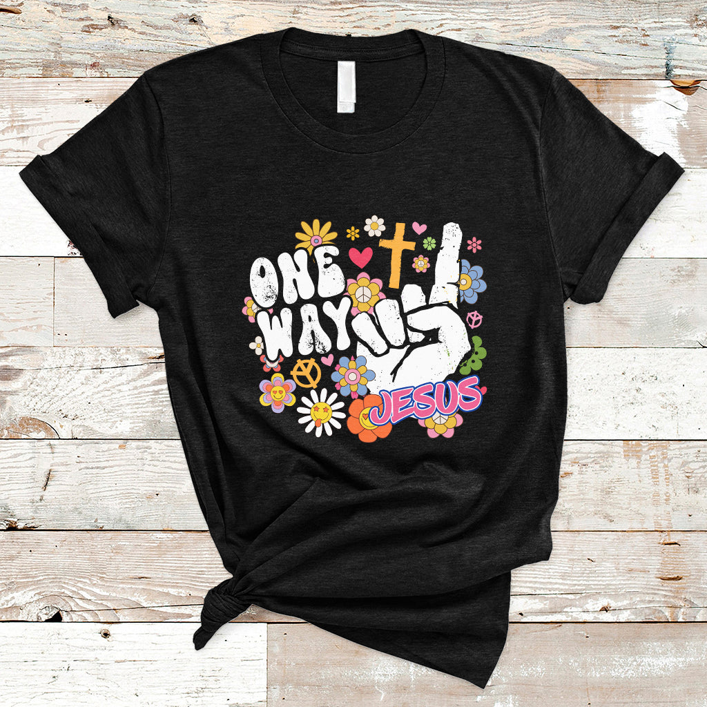 one-way-jesus-christian-relgion-retro-hippie-t-shirt-funny-jesus-shirt-jesus-believer-religious-shirt-t-shirt-ts02