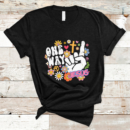 one-way-jesus-christian-relgion-retro-hippie-t-shirt-funny-jesus-shirt-jesus-believer-religious-shirt-t-shirt-ts02