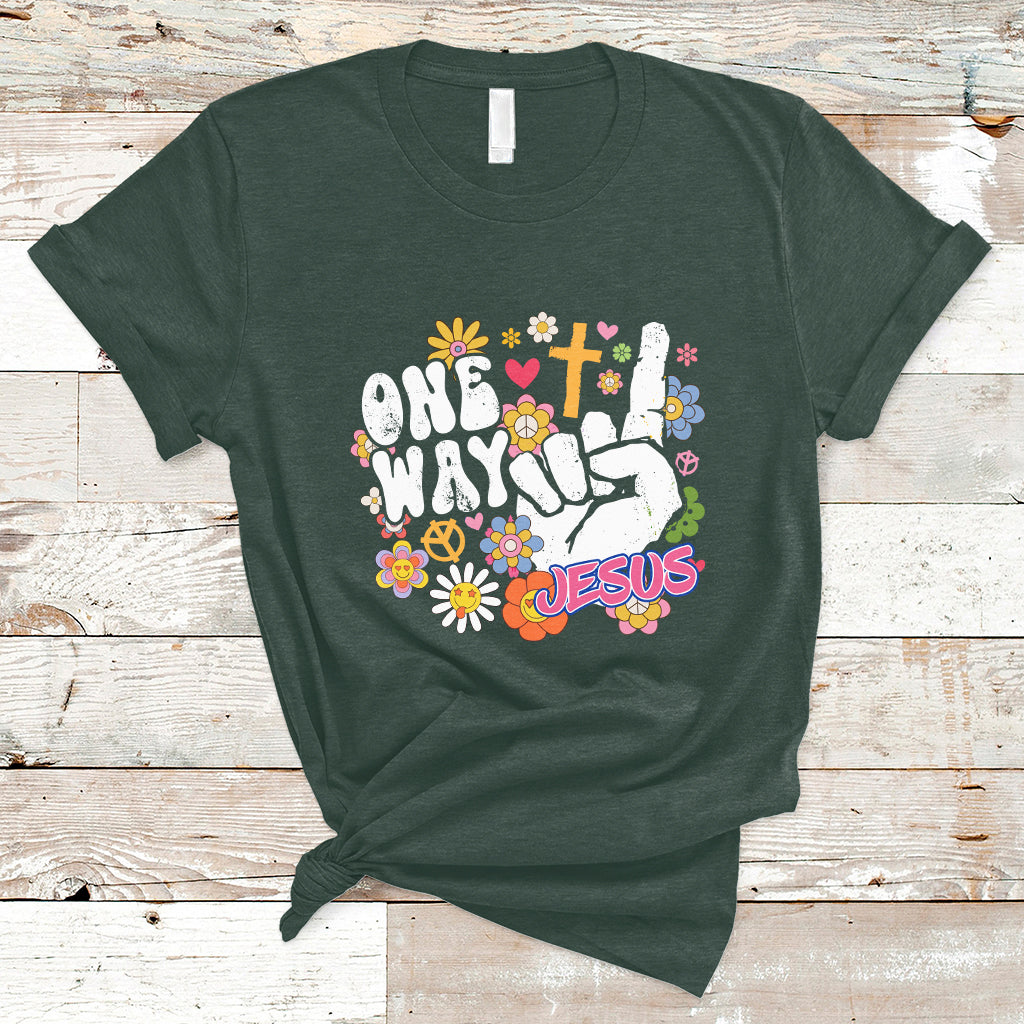 one-way-jesus-christian-relgion-retro-hippie-t-shirt-funny-jesus-shirt-jesus-believer-religious-shirt-t-shirt-ts02