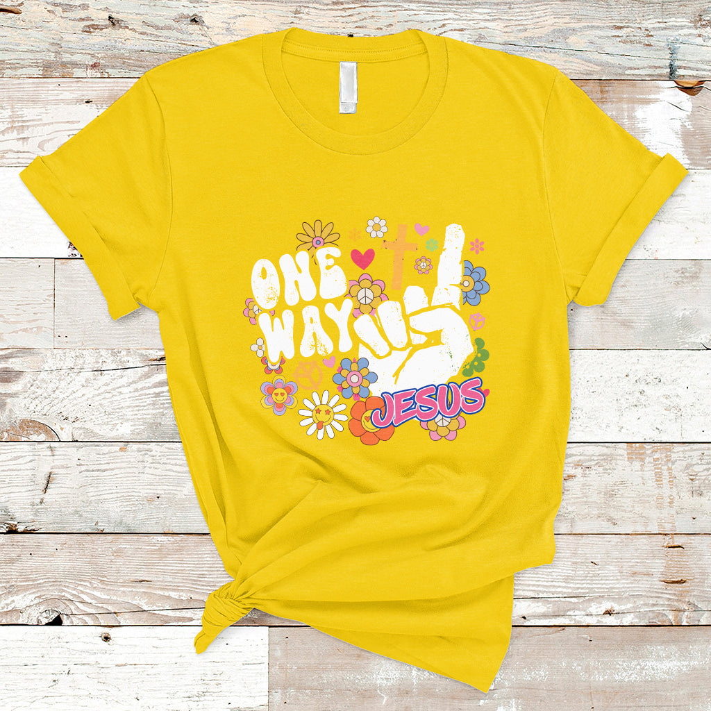one-way-jesus-christian-relgion-retro-hippie-t-shirt-funny-jesus-shirt-jesus-believer-religious-shirt-t-shirt-ts02