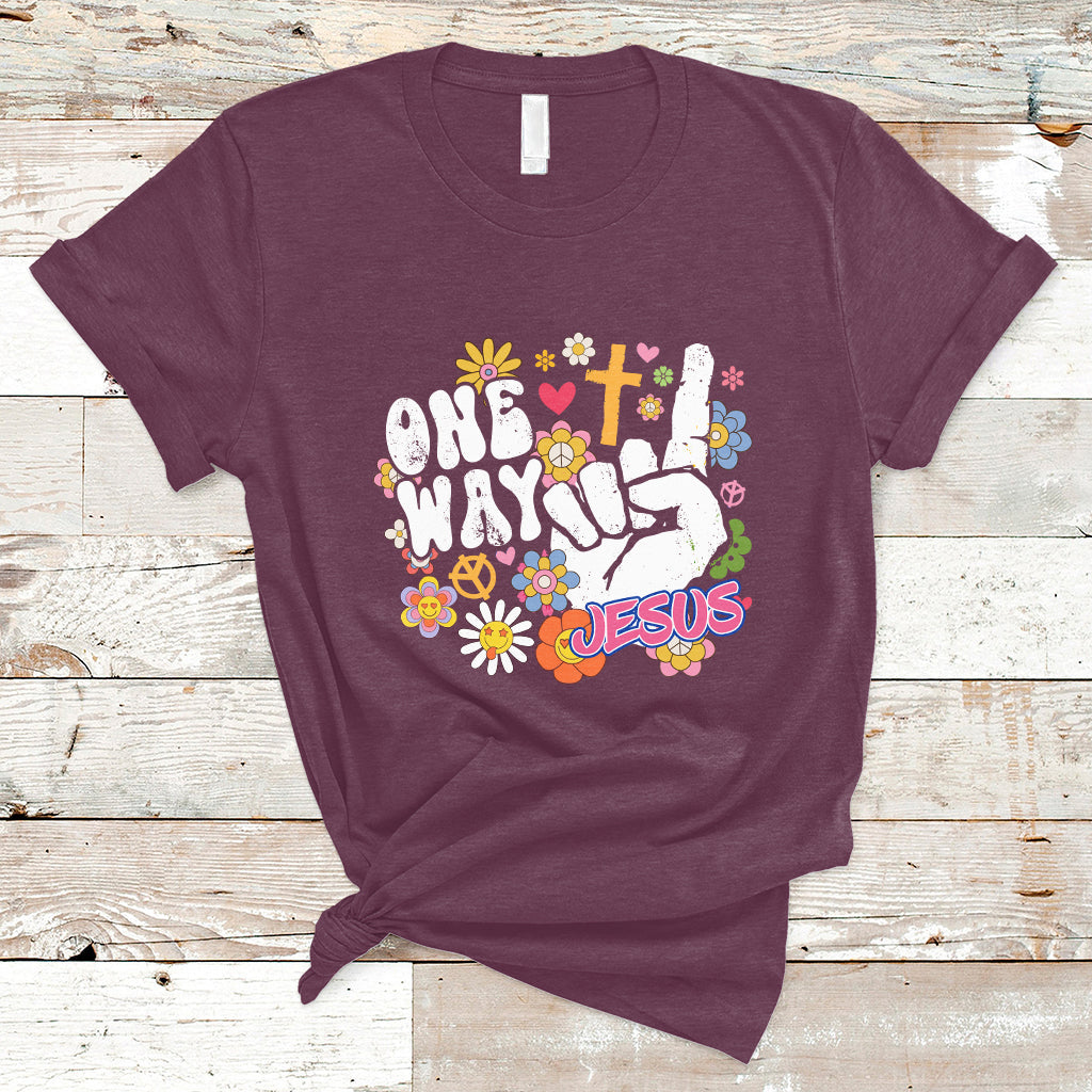 one-way-jesus-christian-relgion-retro-hippie-t-shirt-funny-jesus-shirt-jesus-believer-religious-shirt-t-shirt-ts02