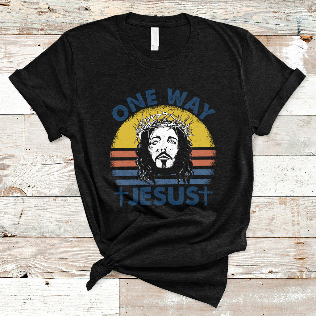 one-way-jesus-christian-relgion-vintage-t-shirt-funny-jesus-shirt-jesus-believer-religious-shirt-t-shirt-ts02