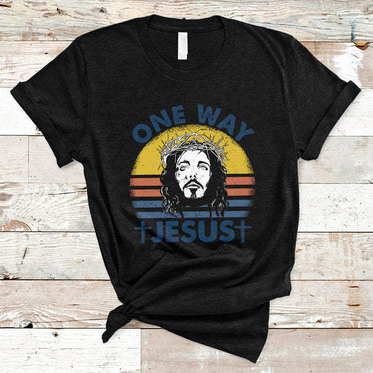one-way-jesus-christian-relgion-vintage-t-shirt-funny-jesus-shirt-jesus-believer-religious-shirt-t-shirt-ts02