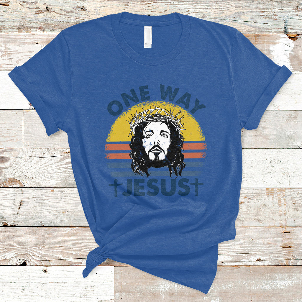 one-way-jesus-christian-relgion-vintage-t-shirt-funny-jesus-shirt-jesus-believer-religious-shirt-t-shirt-ts02