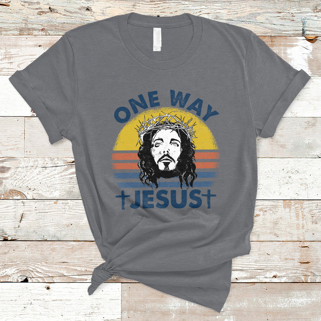one-way-jesus-christian-relgion-vintage-t-shirt-funny-jesus-shirt-jesus-believer-religious-shirt-t-shirt-ts02