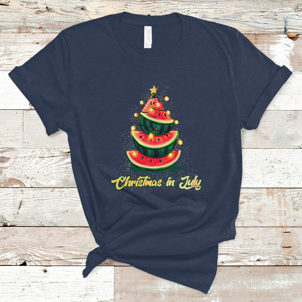 christmas-in-july-t-shirt-christmas-in-july-watermelon-xmas-tree-funny-summer-vacation
