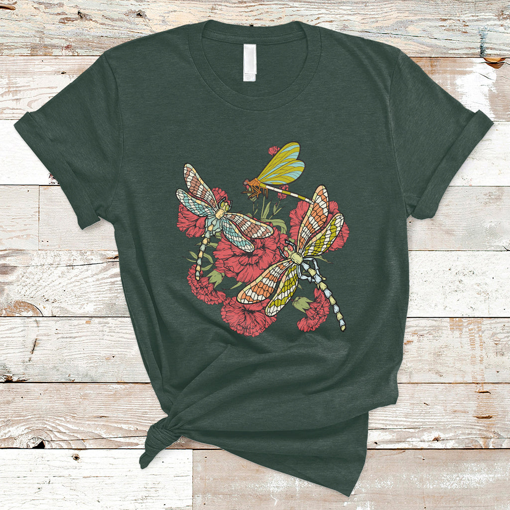 floral-dragonfly-lover-dragonflies-flowers-garden-dragonfly-t-shirt-springtime-shirt-floral-tee-dragonfly-gift-insect-lover-shirt-t-shirt-ts02