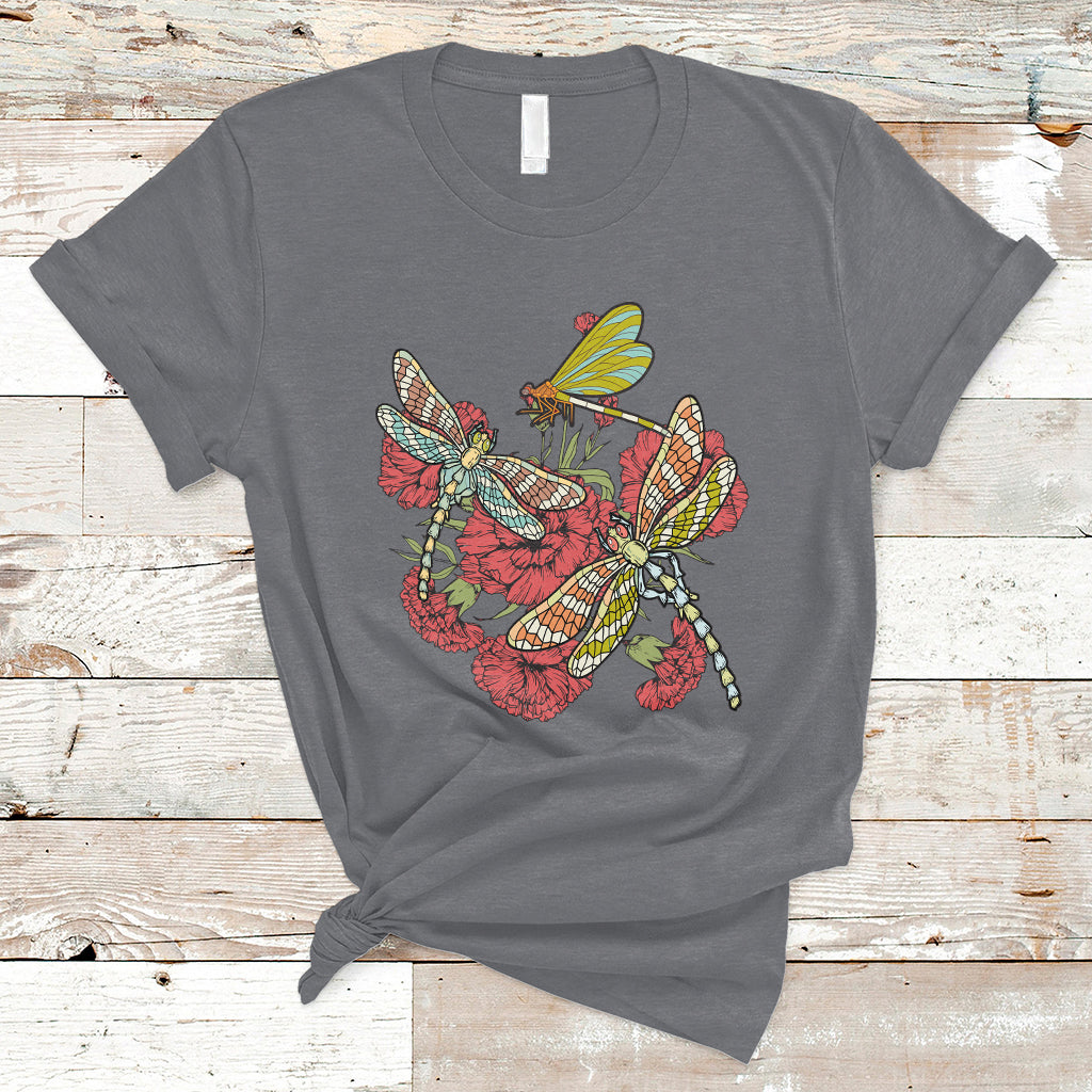 floral-dragonfly-lover-dragonflies-flowers-garden-dragonfly-t-shirt-springtime-shirt-floral-tee-dragonfly-gift-insect-lover-shirt-t-shirt-ts02