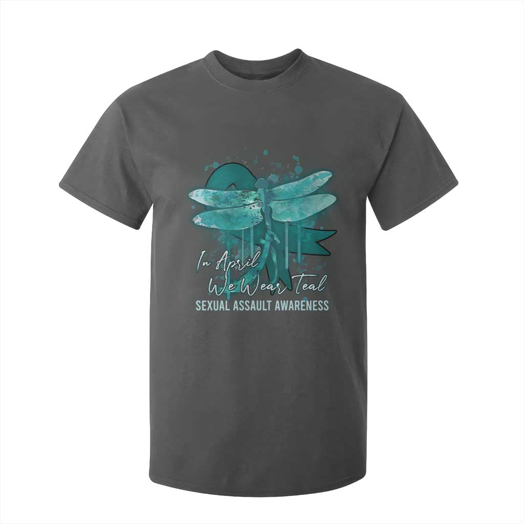 Sexual Assault Prevention Support T Shirt For Kid In April We Wear Teal Ribbon Butterfly