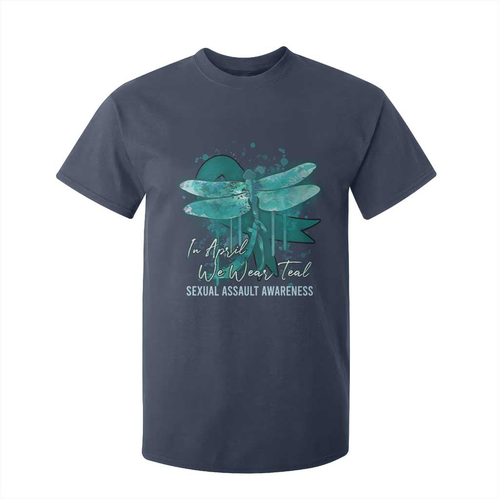Sexual Assault Prevention Support T Shirt For Kid In April We Wear Teal Ribbon Butterfly