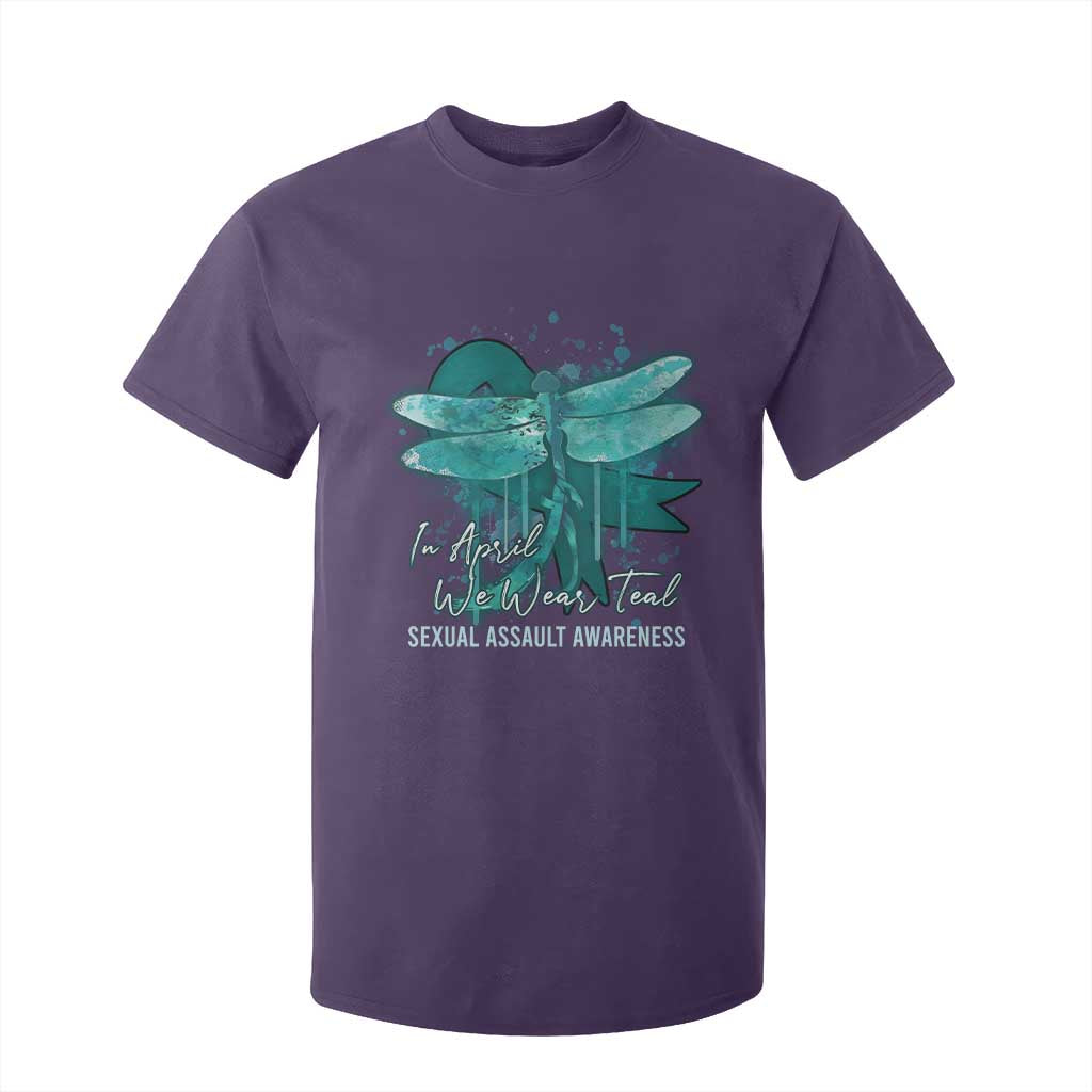 Sexual Assault Prevention Support T Shirt For Kid In April We Wear Teal Ribbon Butterfly