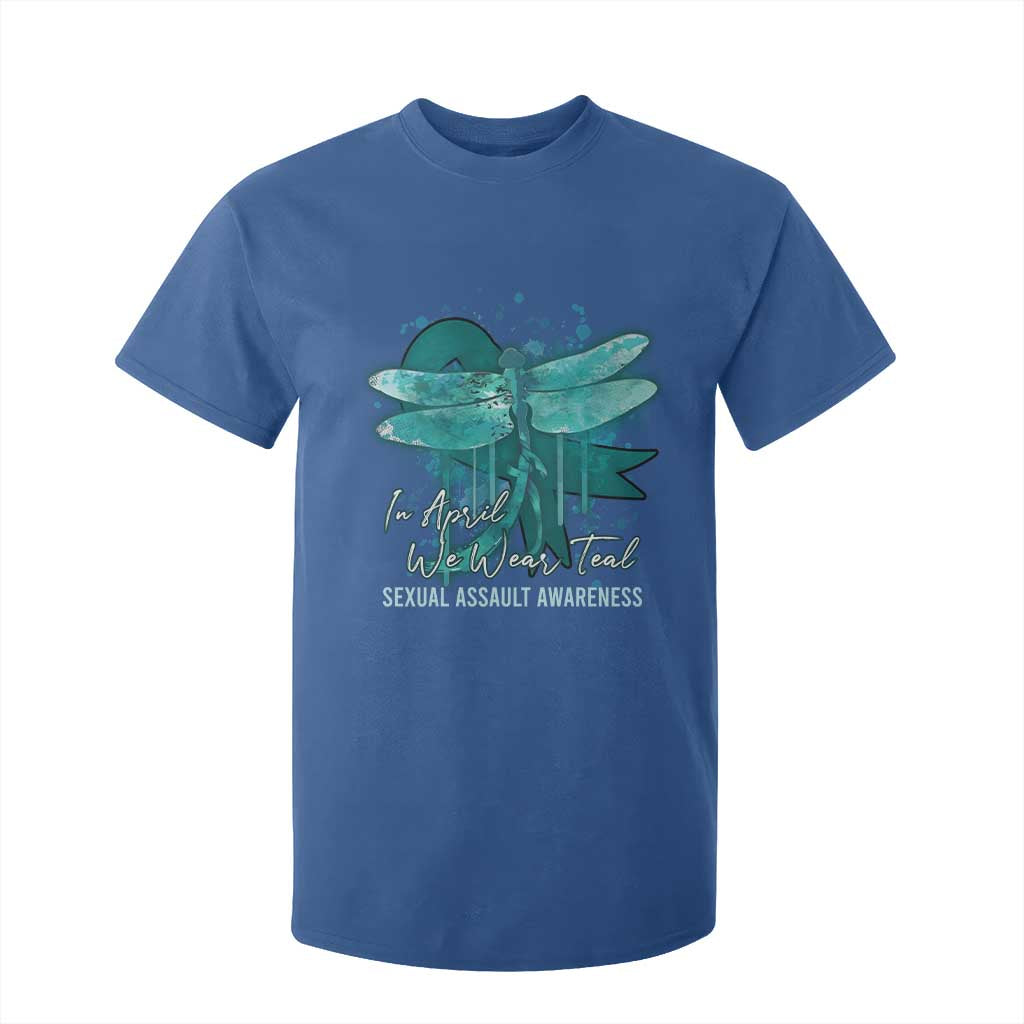 Sexual Assault Prevention Support T Shirt For Kid In April We Wear Teal Ribbon Butterfly