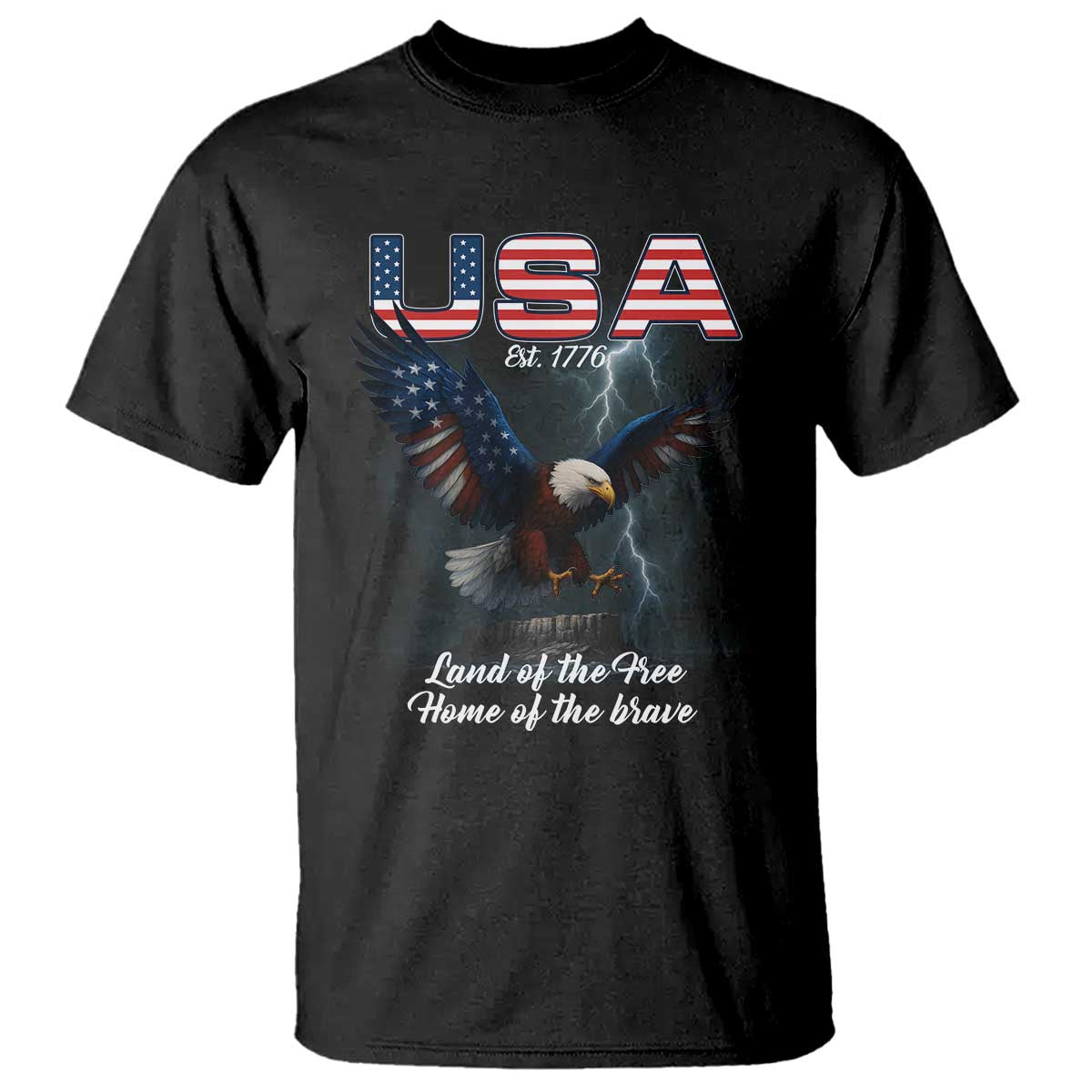 bold-patriotic-american-eagle-t-shirt-land-of-the-free-home-of-the-brave-est-1776