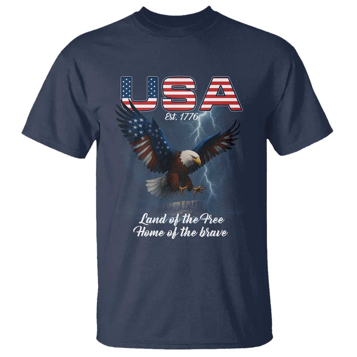 bold-patriotic-american-eagle-t-shirt-land-of-the-free-home-of-the-brave-est-1776