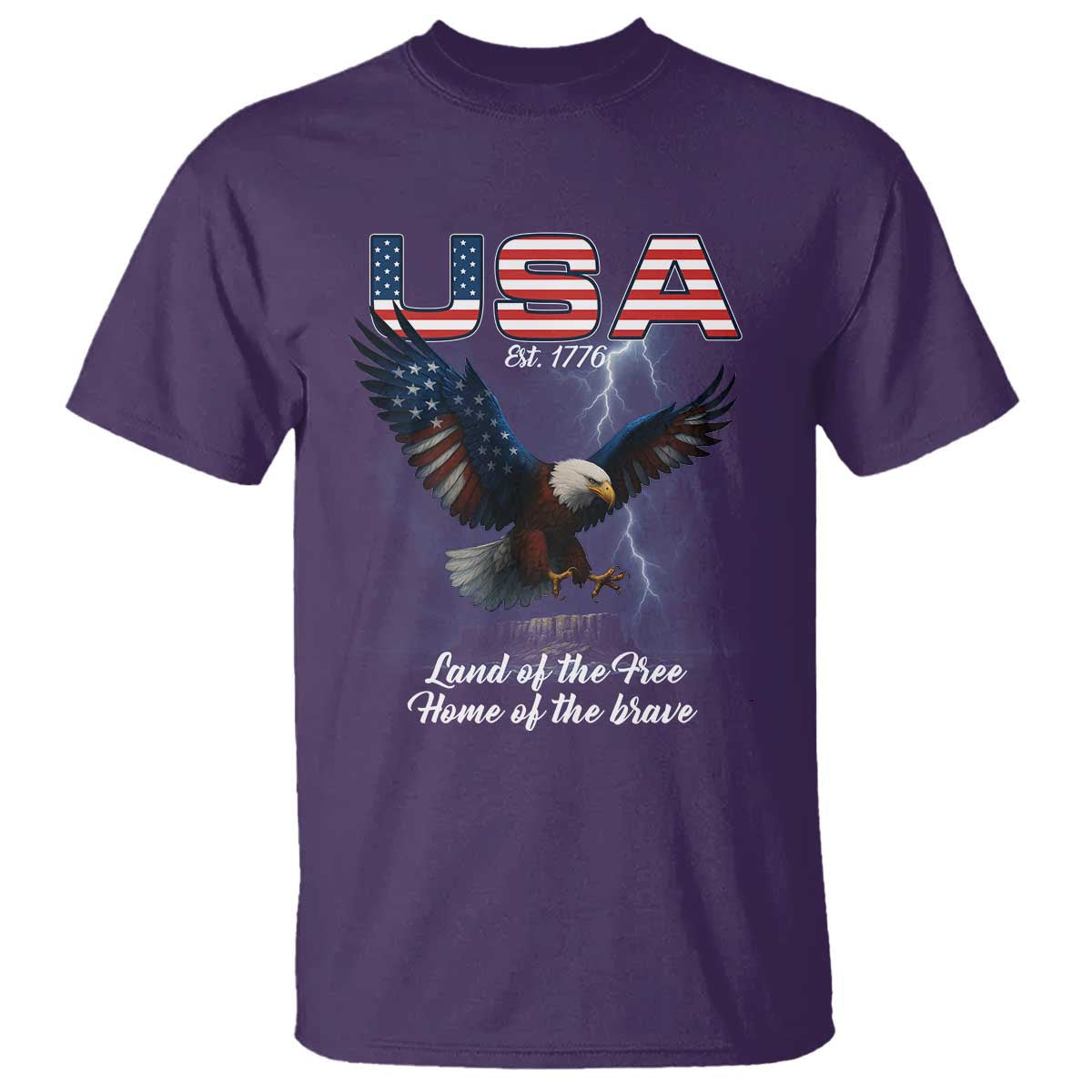 bold-patriotic-american-eagle-t-shirt-land-of-the-free-home-of-the-brave-est-1776