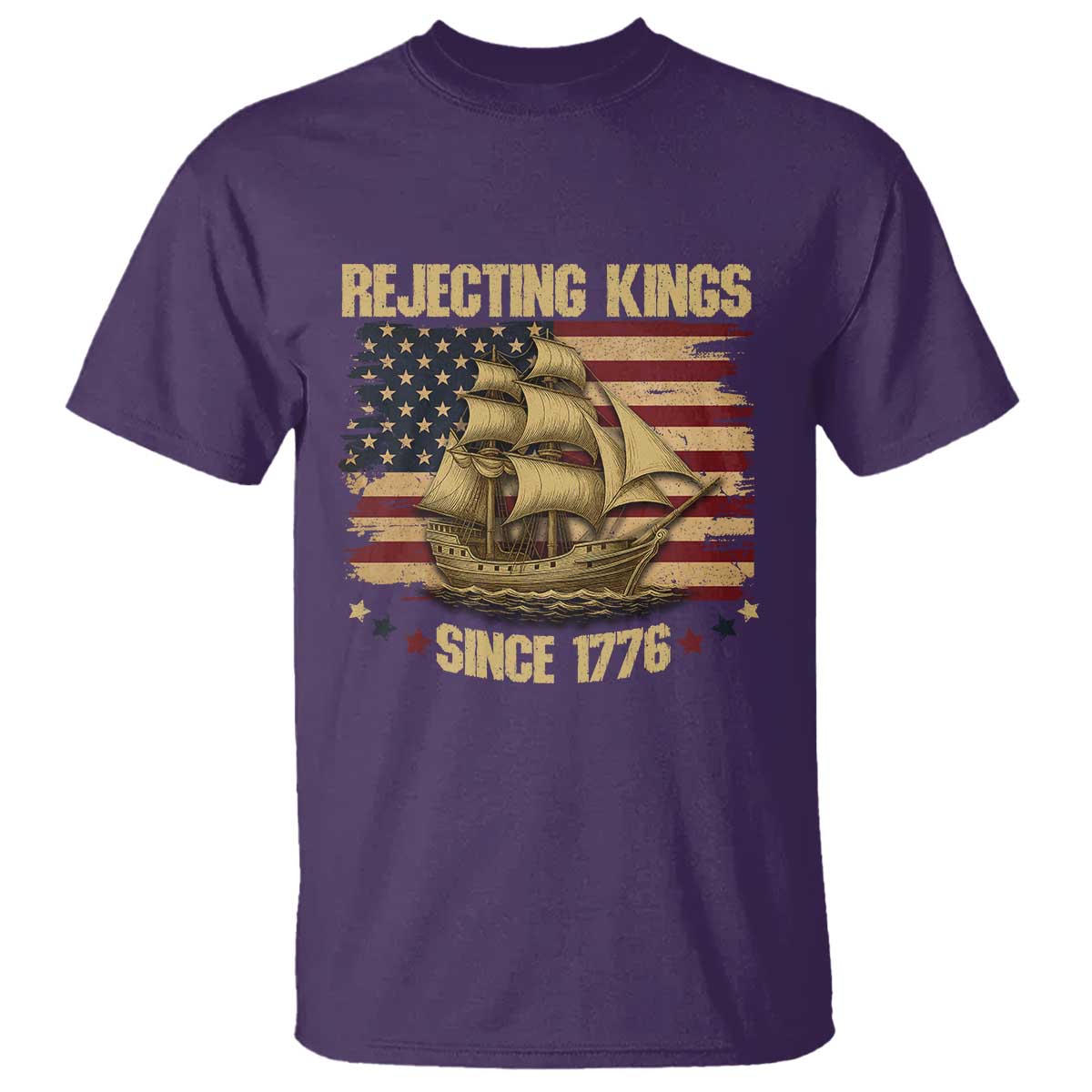 rejecting-kings-since-1776-t-shirt-historic-ship-sailboat-distressed-american-flag