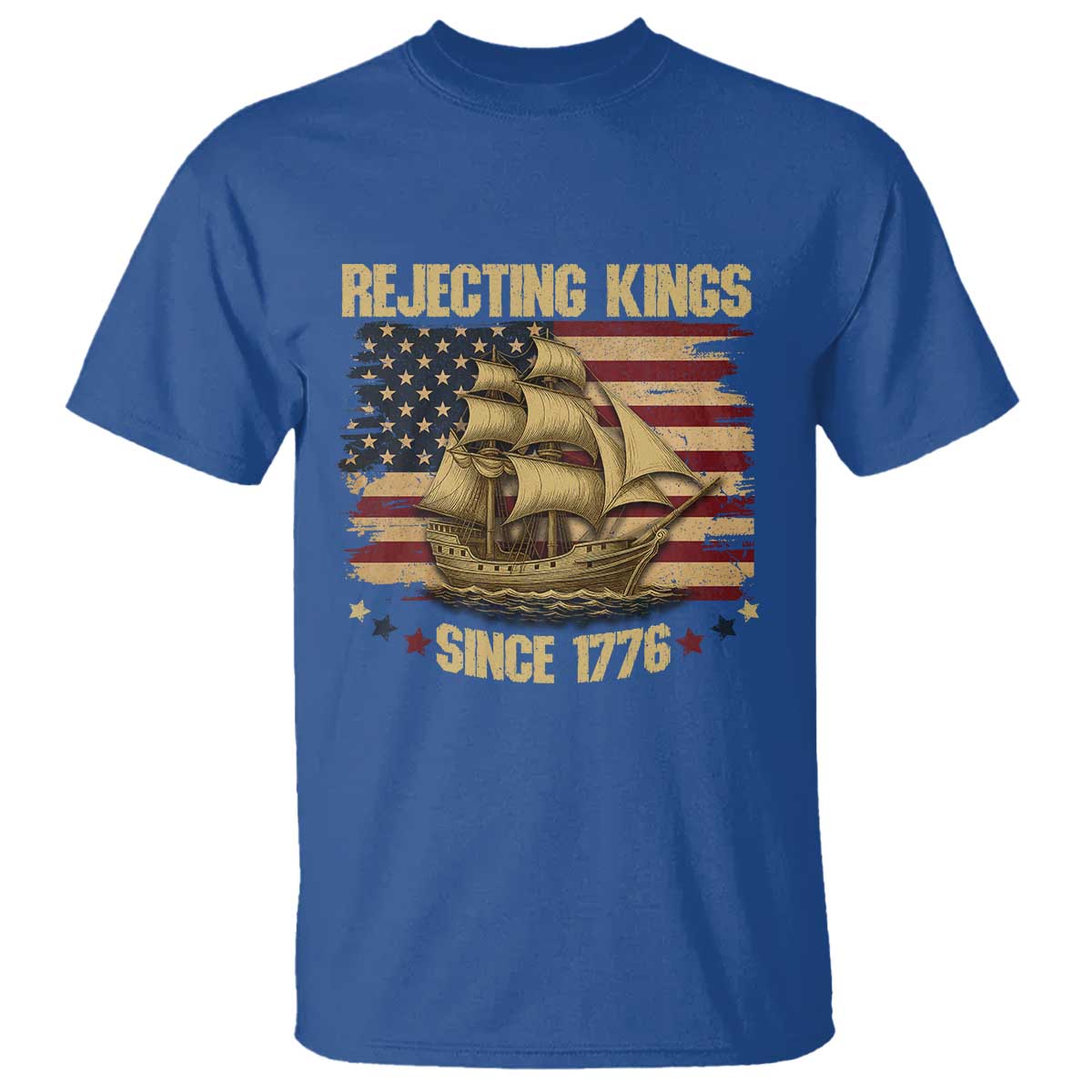 rejecting-kings-since-1776-t-shirt-historic-ship-sailboat-distressed-american-flag