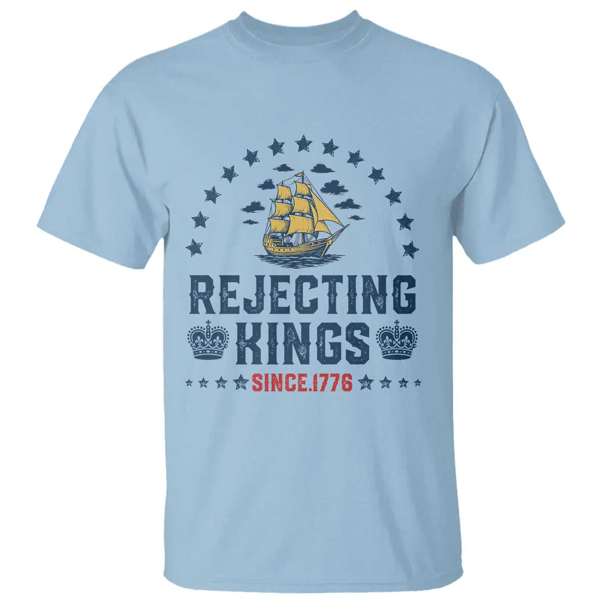 rejecting-kings-since-1776-t-shirt-vintage-patriotic-ship-no-king-in-america